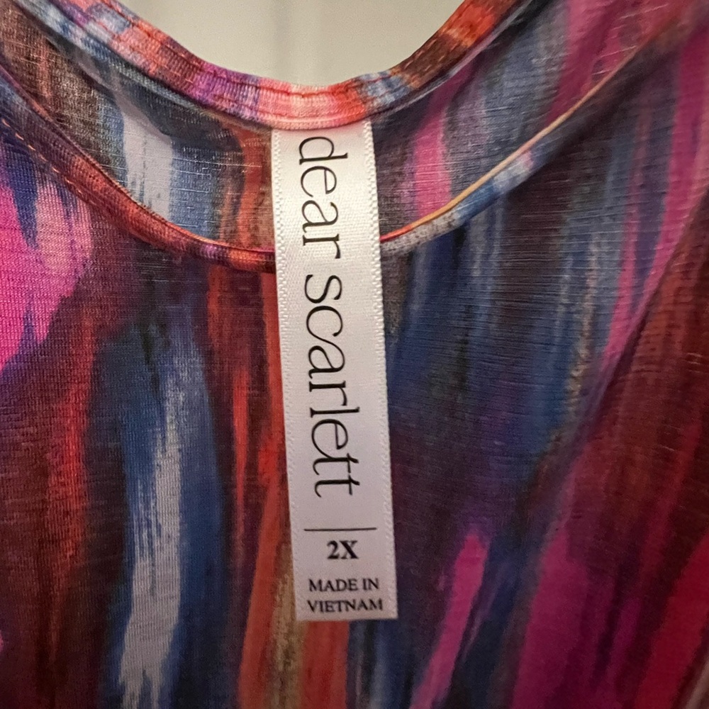 Dear Scarlett half sleeve colorful blouse 2XL
